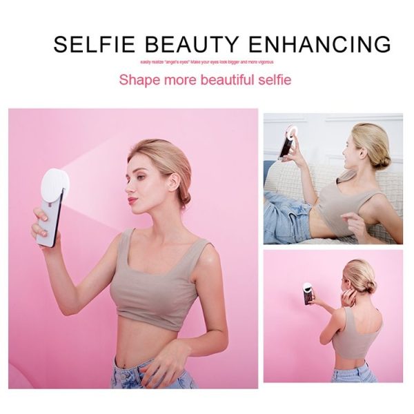 RK34 Rechargeable Beauty Selfie Light Selfie Clip Flash Fill Light (Black) - Image 12