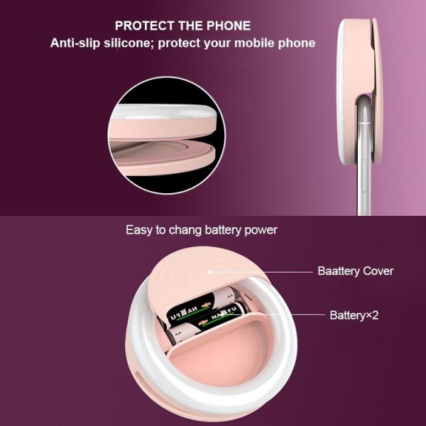 RK34 Rechargeable Beauty Selfie Light Selfie Clip Flash Fill Light (Black) - Image 4
