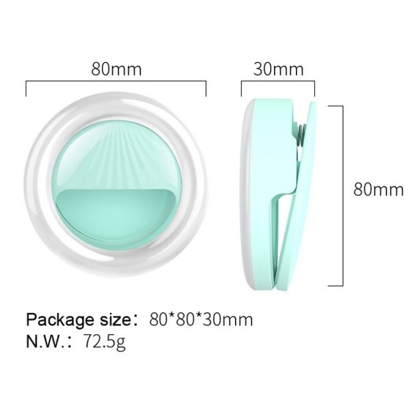 RK34 Rechargeable Beauty Selfie Light Selfie Clip Flash Fill Light (Black) - Image 8