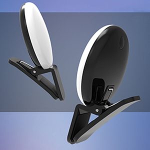 RK17 Mini and Portable Live Show Beauty Artifact 3 Levels of Brightness Warm and White Light Fill Light with 9 LED Light, For iPhone, Galaxy, Huawei, Xiaomi, LG, HTC and Other Smart Phones (Black)