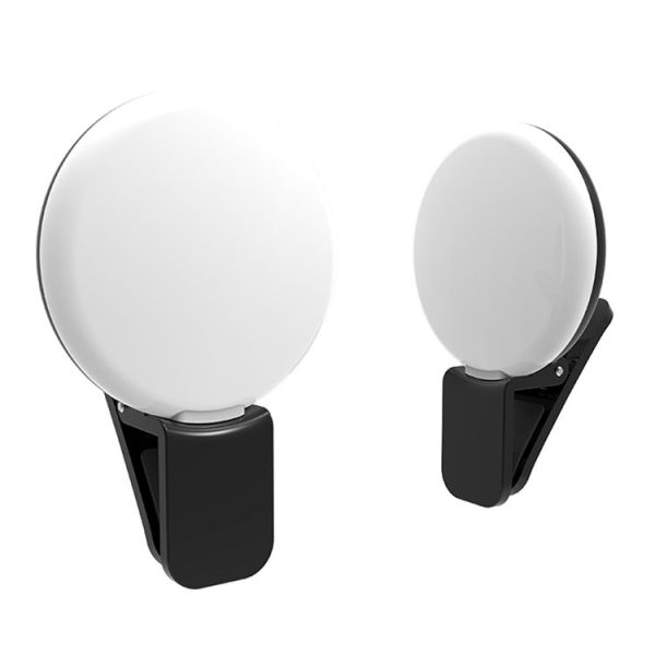 RK17 Mini and Portable Live Show Beauty Artifact 3 Levels of Brightness Warm and White Light Fill Light with 9 LED Light, For iPhone, Galaxy, Huawei, Xiaomi, LG, HTC and Other Smart Phones (Black) - Image 2