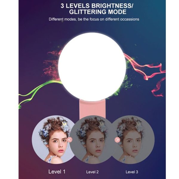 RK17 Mini and Portable Live Show Beauty Artifact 3 Levels of Brightness Warm and White Light Fill Light with 9 LED Light, For iPhone, Galaxy, Huawei, Xiaomi, LG, HTC and Other Smart Phones (Black) - Image 7