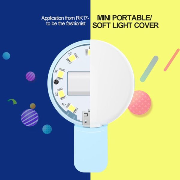 RK17 Mini and Portable Live Show Beauty Artifact 3 Levels of Brightness Warm and White Light Fill Light with 9 LED Light, For iPhone, Galaxy, Huawei, Xiaomi, LG, HTC and Other Smart Phones (Black) - Image 8