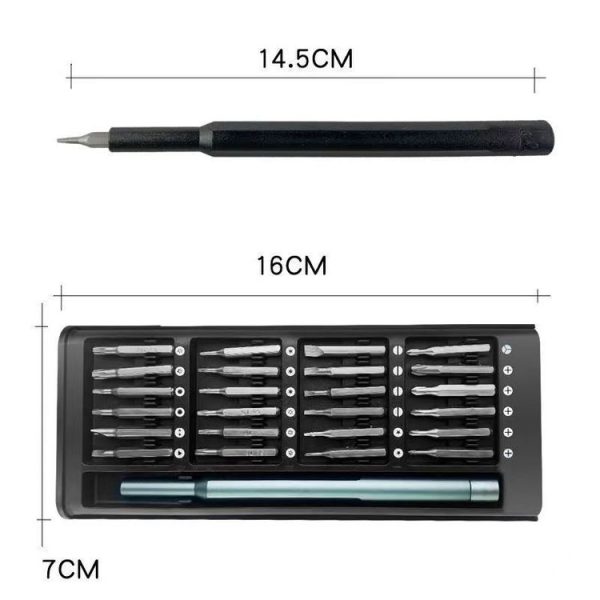 25 in 1 Screwdriver Set Magnetic Repair Tools, Plastic Handle - Image 3
