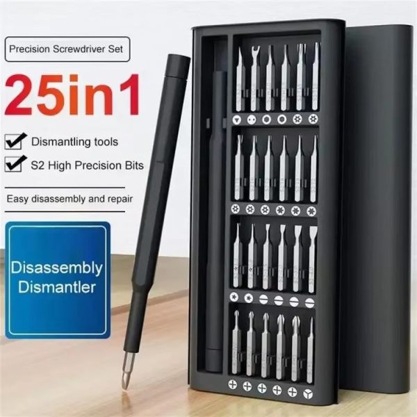 25 in 1 Screwdriver Set Magnetic Repair Tools, Plastic Handle - Image 4