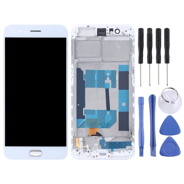 TFT LCD Screen for OPPO R11 Digitizer Full Assembly with Frame (White) - Image 2