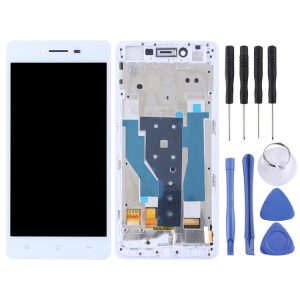 TFT LCD Screen for OPPO R7 Digitizer Full Assembly with Frame (White)