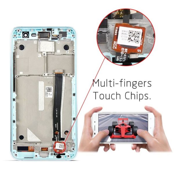 OEM LCD Screen for Asus ZenFone 3 ZE520KL Z017D Z017DA Z017DB Digitizer Full Assembly with Frame(Baby Blue) - Image 4