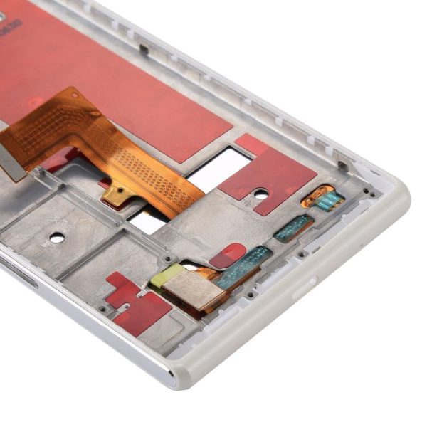 OEM LCD Screen For Huawei Ascend P7 Digitizer Full Assembly with Frame (White) - Image 4