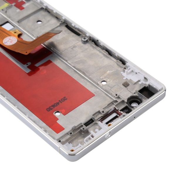 OEM LCD Screen For Huawei Ascend P7 Digitizer Full Assembly with Frame (White) - Image 5