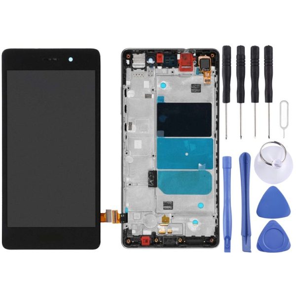 OEM LCD Screen For Huawei P8 Lite Digitizer Full Assembly with Frame (Black)