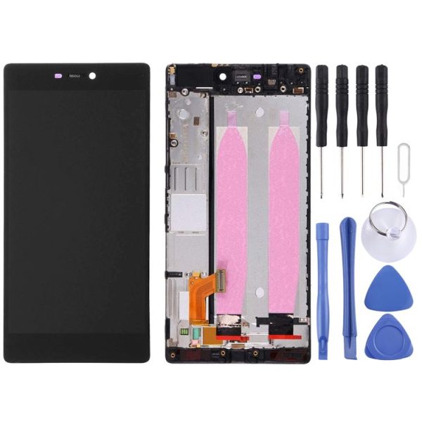 OEM LCD Screen For Huawei P8 Digitizer Full Assembly with Frame (Black)