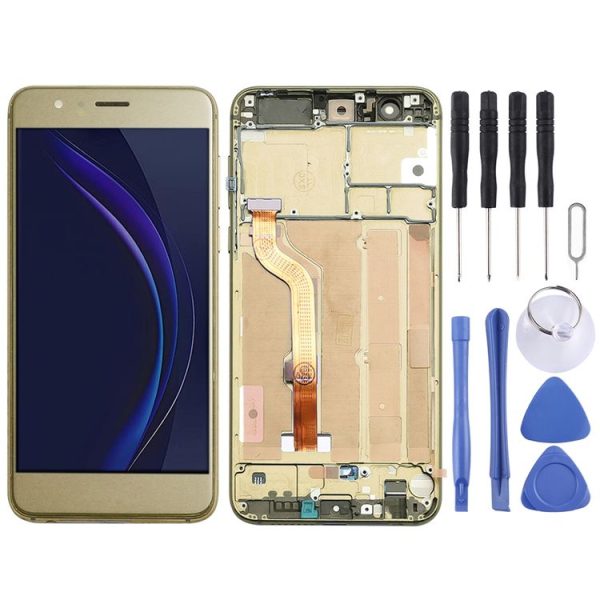 OEM LCD Screen for Huawei Honor 8 FRD-L19 FRD-L09 Digitizer Full Assembly with Frame (Gold)