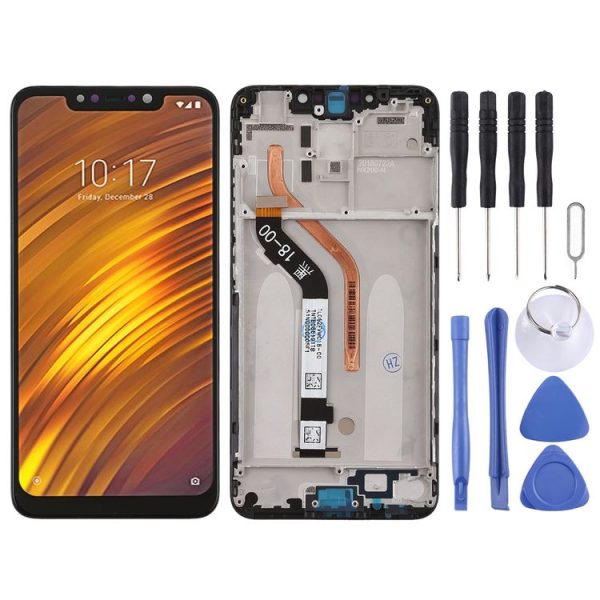 TFT LCD Screen for Xiaomi Pocophone F1 Digitizer Full Assembly with Frame (Black)