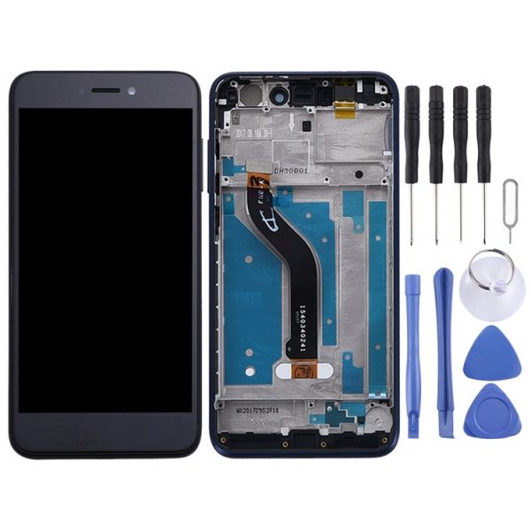 OEM LCD Screen for Huawei P8 Lite (2017) Digitizer Full Assembly with Frame (Black) - Image 2