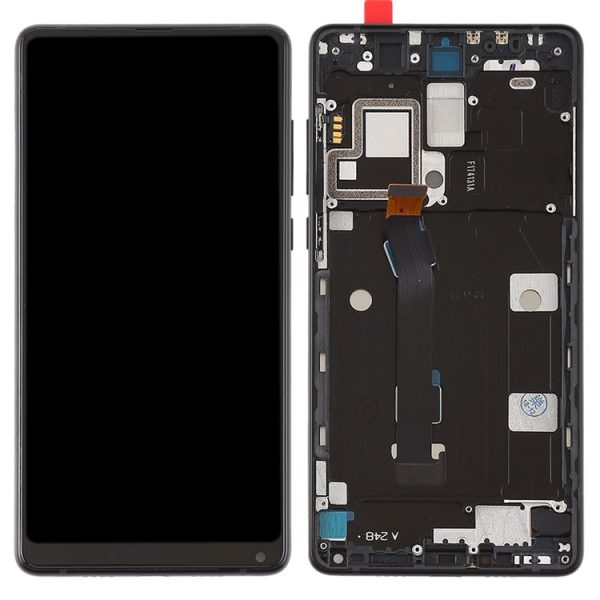 TFT LCD Screen for Xiaomi Mi Mix2 Digitizer Full Assembly with Frame (Black) - Image 3
