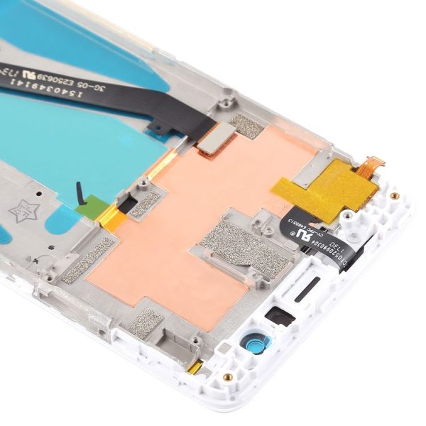OEM LCD Screen for Lenovo K8 Plus Digitizer Full Assembly with Frame (White) - Image 4