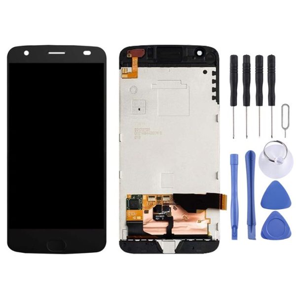 Original LCD Screen for Motorola Moto Z2 Force XT1789 Digitizer Full Assembly with Frame (Black) - Image 2