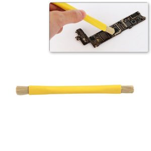 Kaisi BGA Repairing Hard Brush Double-head Brush Anti-static Pig Hair Brush (Yellow)
