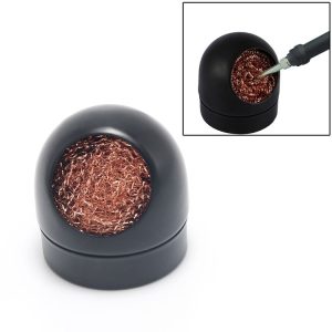 Kaisi Soldering Iron Nozzle Cleaning Ball Pure Copper Removing Tin Ball Seat (Black)