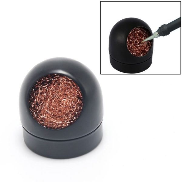 Kaisi Soldering Iron Nozzle Cleaning Ball Pure Copper Removing Tin Ball Seat (Black)