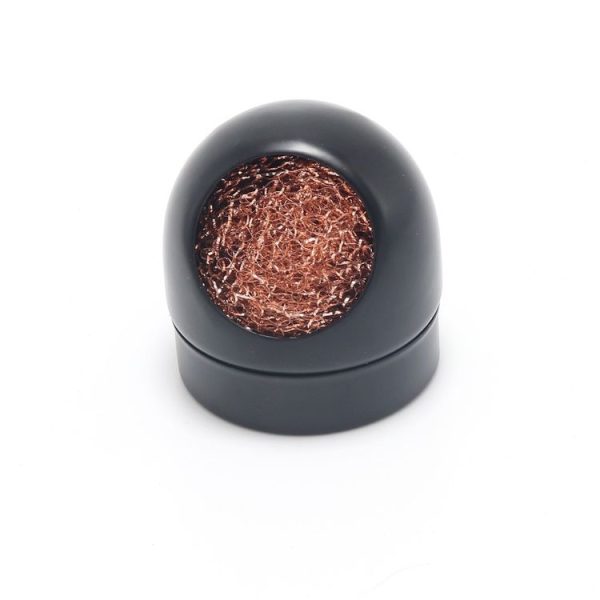 Kaisi Soldering Iron Nozzle Cleaning Ball Pure Copper Removing Tin Ball Seat (Black) - Image 2