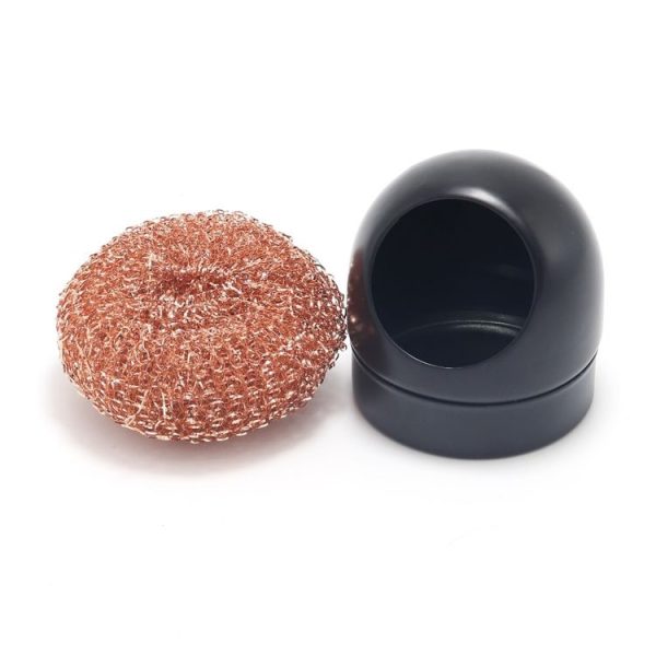 Kaisi Soldering Iron Nozzle Cleaning Ball Pure Copper Removing Tin Ball Seat (Black) - Image 3