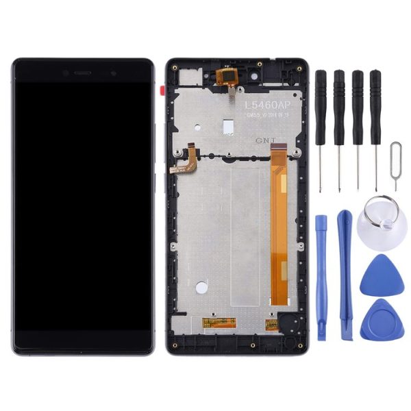 TFT LCD Screen for Wiko Fever 4G Digitizer Full Assembly with Frame (Black) - Image 2