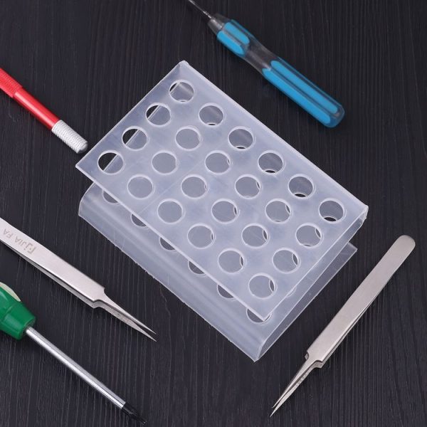 S-shaped Plastic Holes Storage Rack Tweezers and Screwdrivers Repair Tool Kit Stand Holder - Image 4