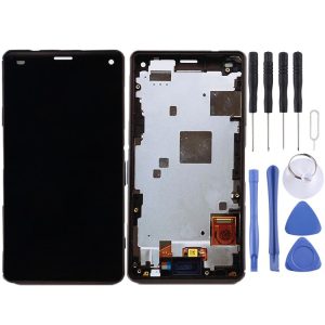 OEM LCD Screen for Sony Xperia Z3 Mini Compact Digitizer Full Assembly with Frame (Black)