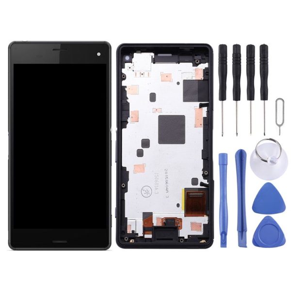 OEM LCD Screen for Sony Xperia Z3 Mini Compact Digitizer Full Assembly with Frame (Black) - Image 2