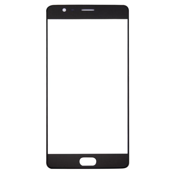 OnePlus 3 Front Screen Outer Glass Lens (Black) - Image 2