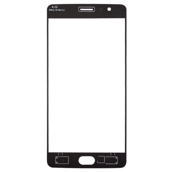 OnePlus 3 Front Screen Outer Glass Lens (Black) - Image 3