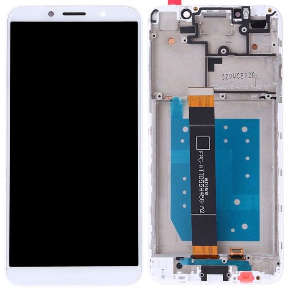 OEM LCD Screen for Huawei Y5 Prime (2018) Digitizer Full Assembly with Frame (White) - Image 3