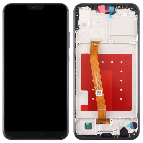 LCD Screen and Digitizer Full Assembly with Frame for Huawei P20 Lite / Nova 3e (Black) - Image 3