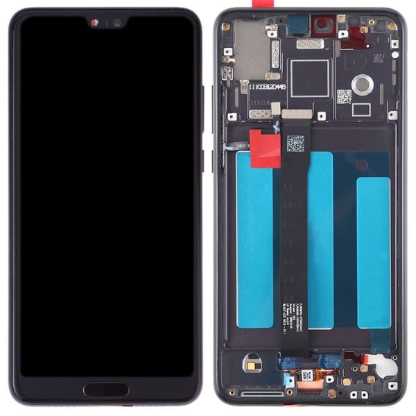 OEM LCD Screen for Huawei P20 Digitizer Full Assembly with Frame (Black) - Image 3