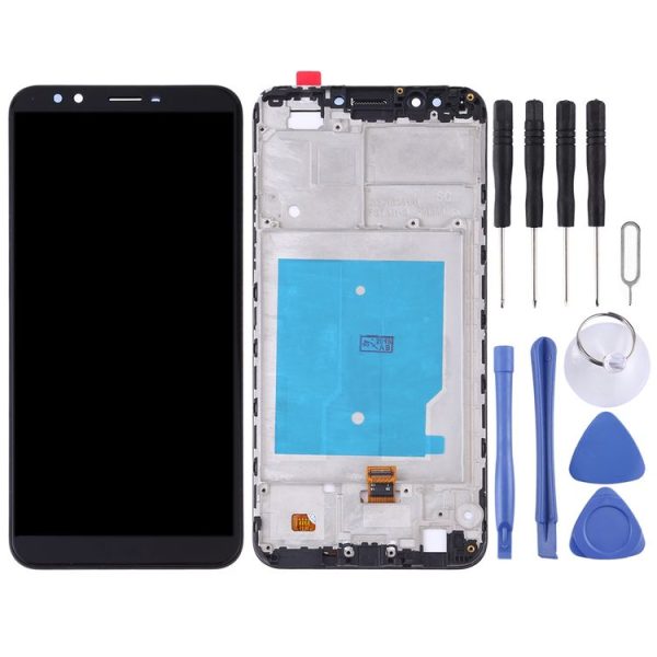 OEM LCD Screen for Huawei Y7 (2018) Digitizer Full Assembly with Frame (Black) - Image 2