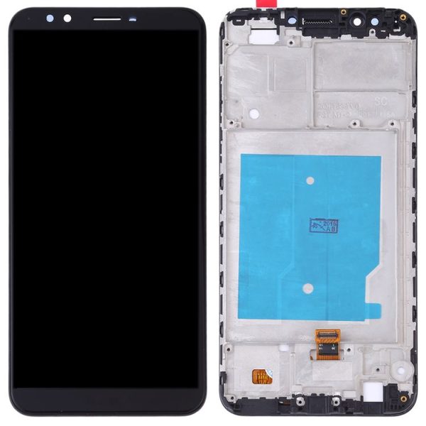OEM LCD Screen for Huawei Y7 (2018) Digitizer Full Assembly with Frame (Black) - Image 3