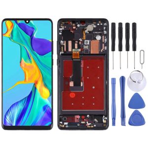 Original OLED LCD Screen for Huawei P30 Pro Digitizer Full Assembly with Frame (Black)
