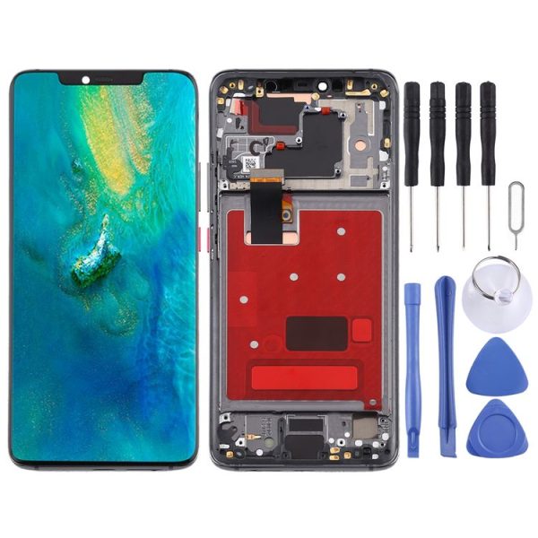 Original OLED LCD Screen for Huawei Mate 20 Pro Digitizer Full Assembly with Frame (Black)