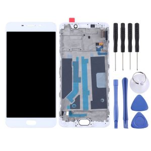 OPPO R9 LCD Screen (TFT)+ Touch Panel with Frame (White)