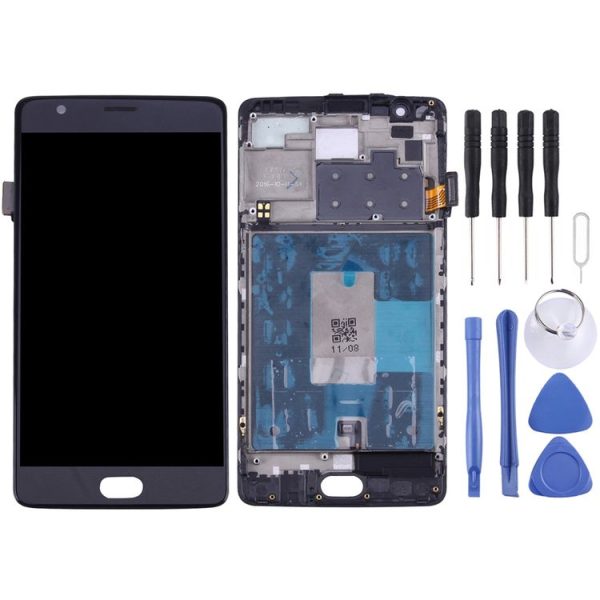 OnePlus 3 / A3003 Digitizer Full Assembly with Frame OEM LCD Screen (Black)