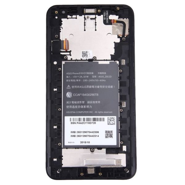 OEM LCD Screen for Asus Zenfone 2 Laser / ZE601KL Digitizer Full Assembly with Frame(Black) - Image 3