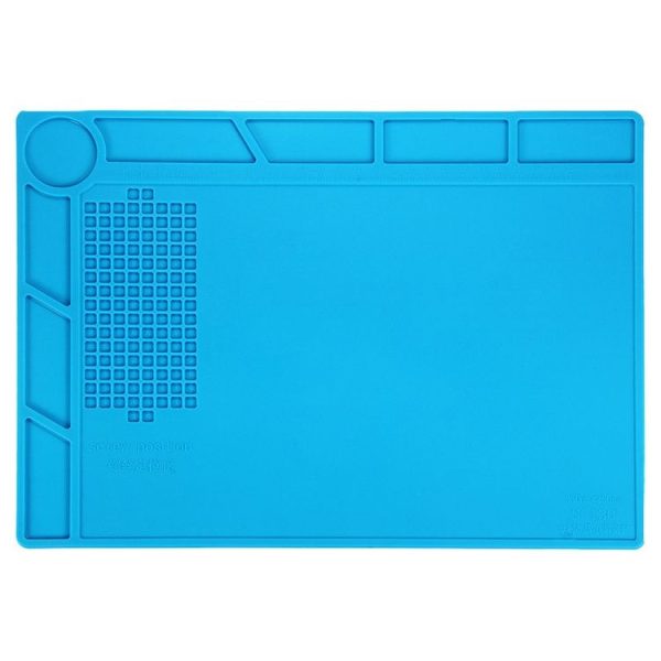 BEST-S-130 Heat-resistant BGA Soldering Station Silicone Heat Gun Insulation Pad Repair Tools Maintenance Platform Desk Mat (Blue) - Image 2