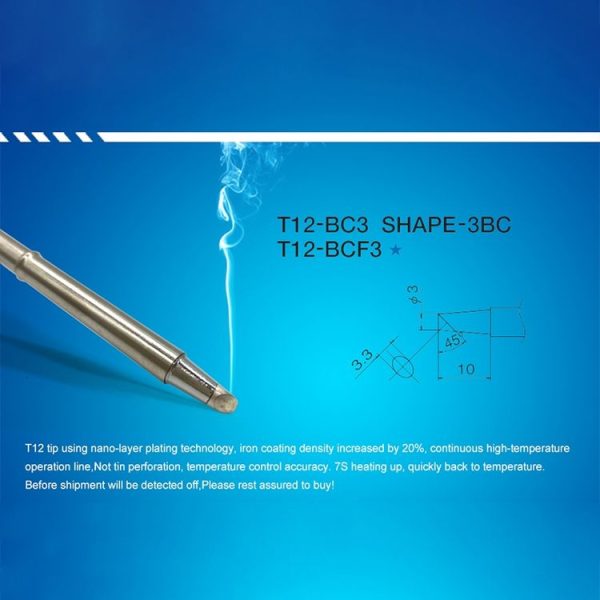 QUICKO T12-BC3 Lead-free Soldering Iron Tip - Image 3