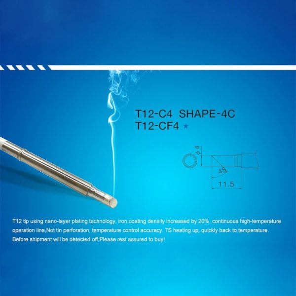 QUICKO T12-CF4 Lead-free Soldering Iron Tip - Image 3