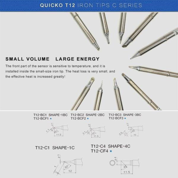 QUICKO T12-CF4 Lead-free Soldering Iron Tip - Image 5