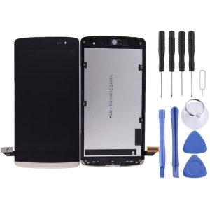 LCD Screen and Digitizer Full Assembly with Frame for LG Leon / H340 (Gold)