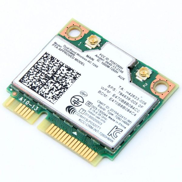 Dual Band Wireless Wifi Card for Intel 7260HMW Mini PCI-E 2.4G / 5Ghz WLAN Bluetooth 4.0 Wifi Card 802.11 ac / a / b / g / n - Image 4