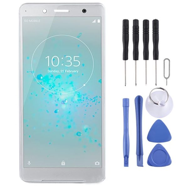 LCD Screen and Digitizer Full Assembly for Sony Xperia XZ2 Compact (Silver) - Image 2